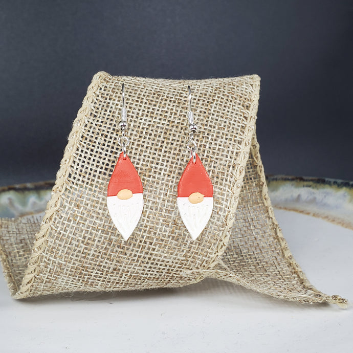 M Santa Gnome Dangle Handmade Earrings