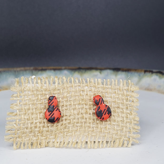 Snowman Red/Black Buffalo Plaid Post Handmade Earrings